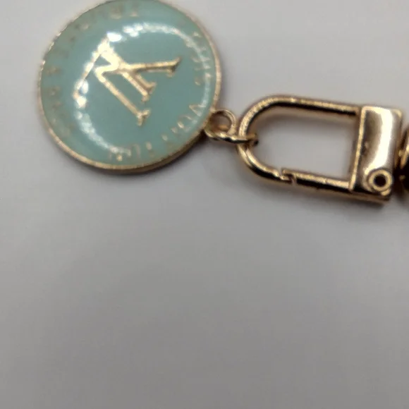Louis Vuitton Button Zipper Pull Trunk Tag Blue 25mm - Picture 9 of 12